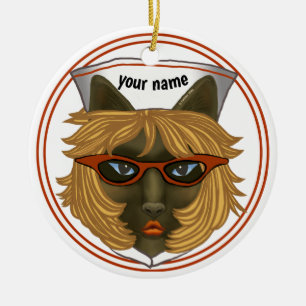 Cat Nurse Keramik Ornament