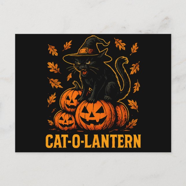 CAT-O-LANTERN POSTKARTE (Vorderseite)