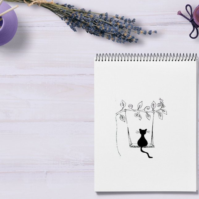 Cat On Swing Wood Stamp Gummistempel (Von Creator hochgeladen)