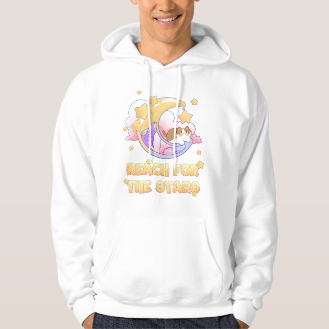 cat on the moon hoodie (Vorderseite)