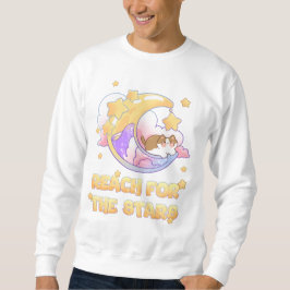 cat on the moon sweatshirt