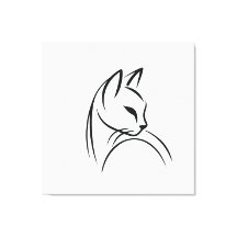 Cat one line minimalistisches Design
