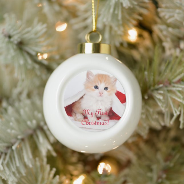 Cat Ornament Mein erstes Weihnachtsfest (Baum)