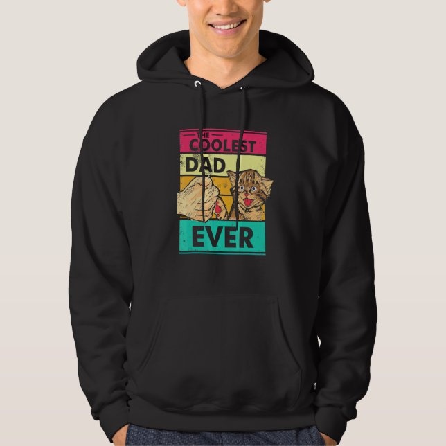 Cat Owner Cat Cooler Vater je Hoodie (Vorderseite)