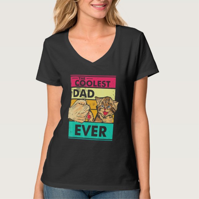 Cat Owner Cat Cooler Vater je T-Shirt (Vorderseite)