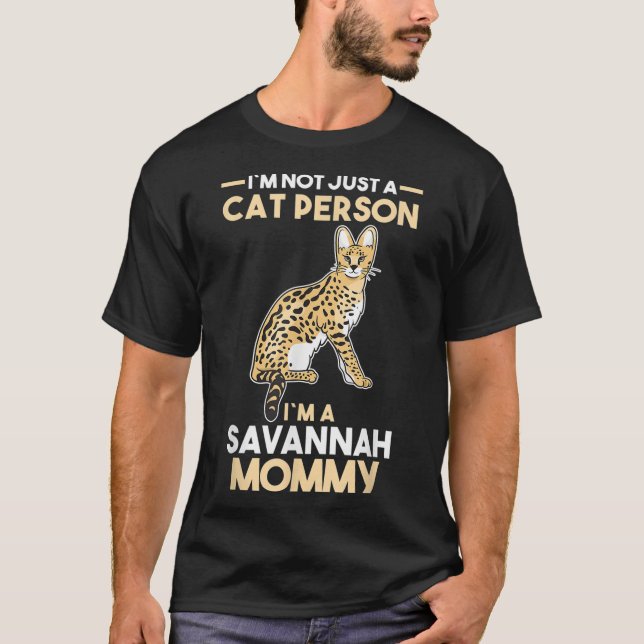 Cat Owner Savannah Mommy T-Shirt (Vorderseite)
