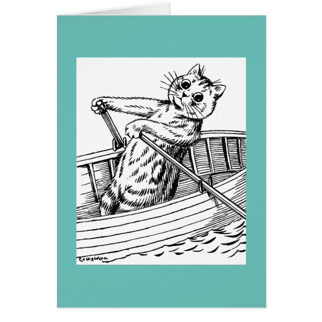Cat paddling the boat, Louis Wain (Vorne)
