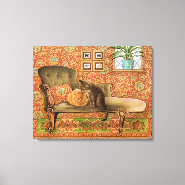 Cat Painting-Leinwand Leinwanddruck (Vorderseite)