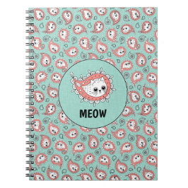 Cat Paisley - Korallen und Minze Notizblock