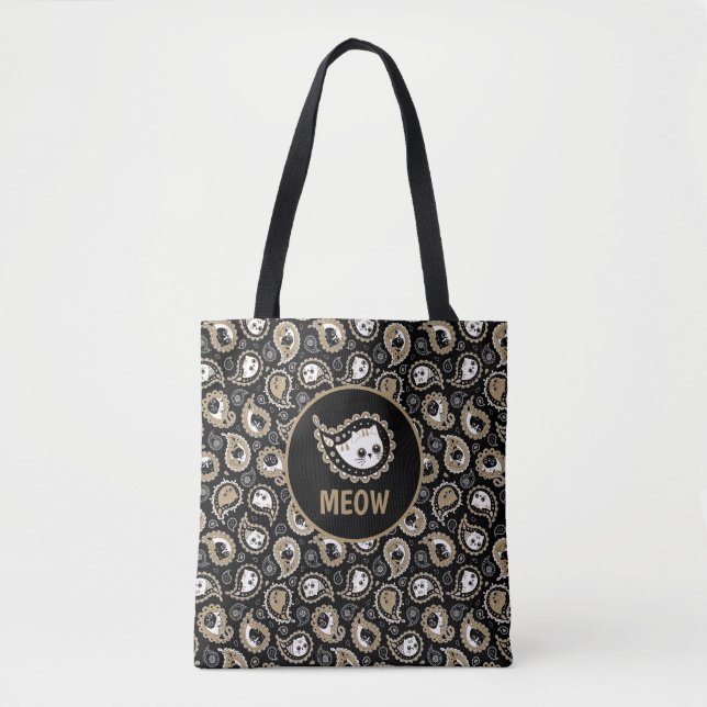 Cat Paisley Tasche (Vorderseite)