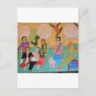 Cat-Pajama-Party Postkarte