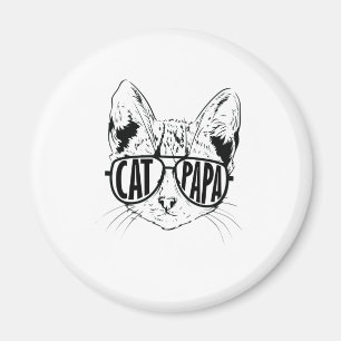 Cat Papa Vater Vatertag coole Katze mit Sonnenbril Magnet