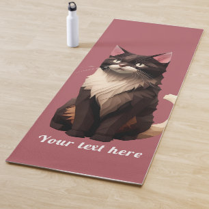 Cat Paper Cut Art Pet Care Food Shop Tierklinik Yogamatte
