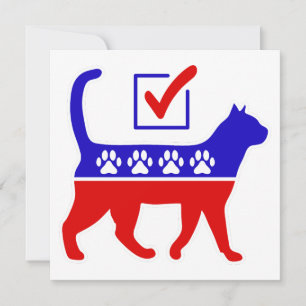 Cat Party Logo Feline Politics Grosses Party von M Einladung