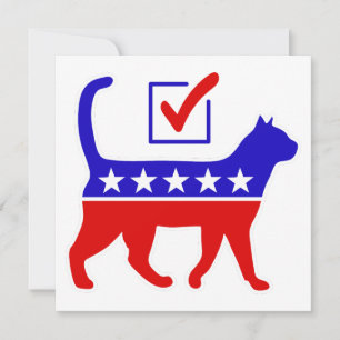 Cat Party Logo Feline Politics Grosses Party von M Einladung