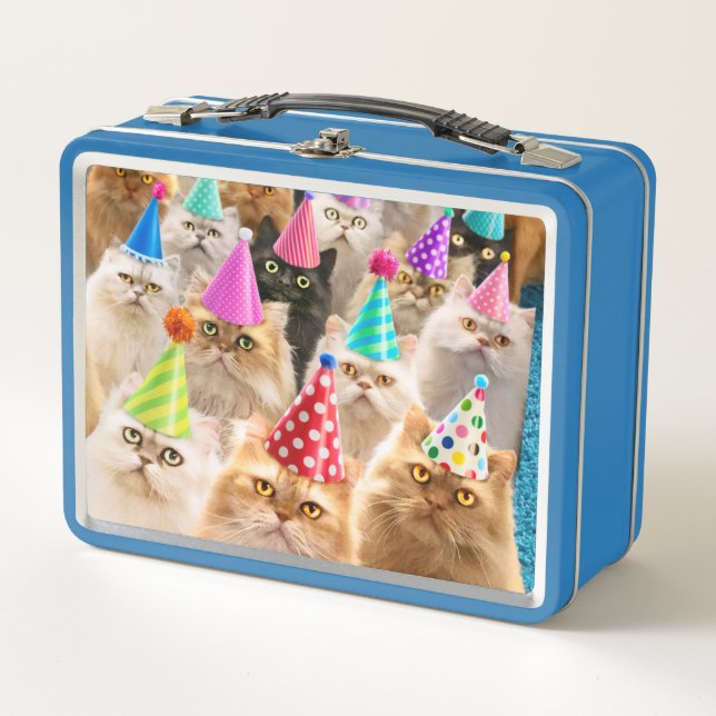 Cat Party Metall Brotdose (Vorderseite)