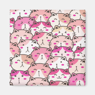 Cat Pattern Funny farbenfrohe Haustiere Tiere Magnet
