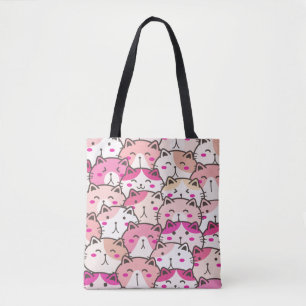 Cat Pattern Funny farbenfrohe Haustiere Tiere Tasche