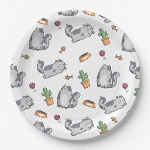 Cat Pattern Pappteller