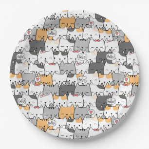 Cat Pattern Pappteller