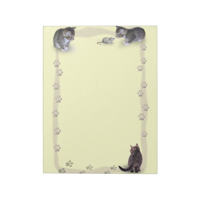 Cat Paw Frame Notizblock (Rotiert)