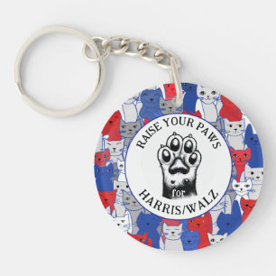 Cat Paw für Harris/Walz Design Schlüsselanhänger