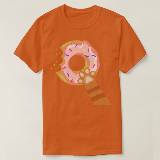 Cat Paw Grab Donut T-Shirt (Design vorne)