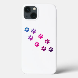 Cat Paw Muster Pink Blau Lila Case-Mate iPhone Hülle