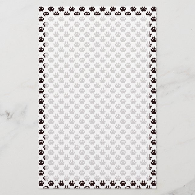 Cat Paw Print Pattern Briefpapier (Vorderseite)
