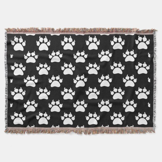 Cat Paw Print Pattern Decke (Vorderseite)