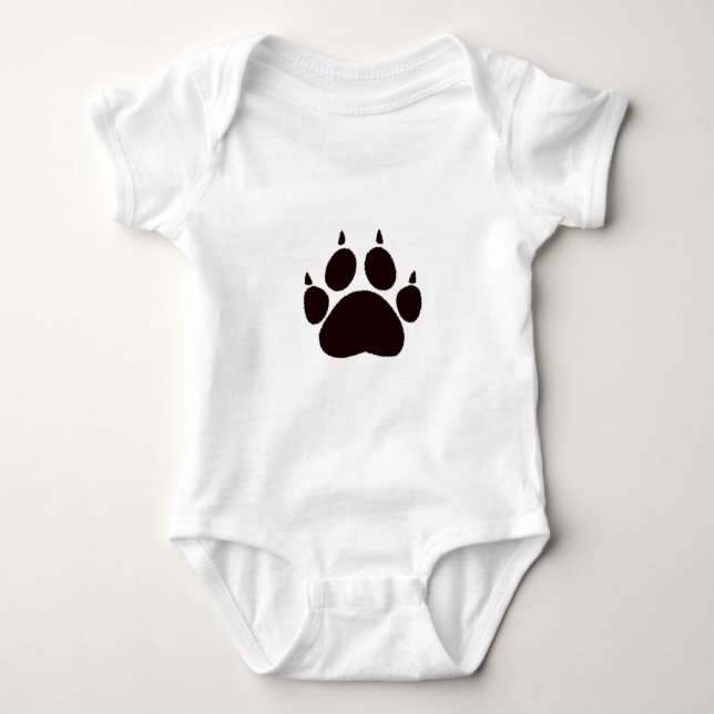 Cat Paw Prints Baby Strampler (Vorderseite)