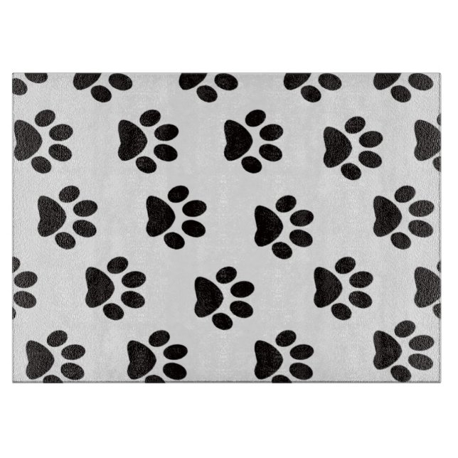 Cat Paw Prints Cutting Board Schneidebrett (Vorderseite)