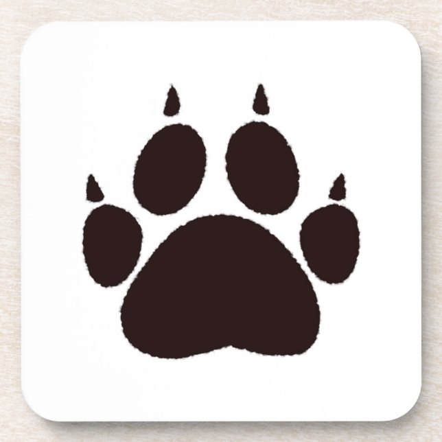 Cat Paw Prints Getränkeuntersetzer (Vorderseite)