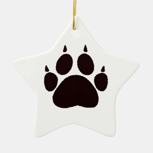 Cat Paw Prints Keramikornament (Vorne)