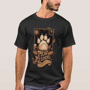 Cat Paw Reading Tarot Card Crescent Moon Hexenkatz T-Shirt