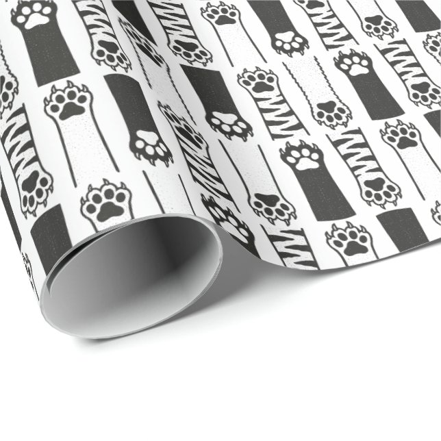 Cat Paws Geschenkpapier (Rolleneckpunkt)
