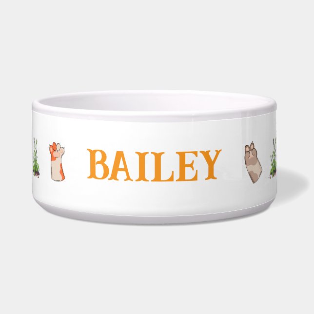 Cat Paws Keramik Pet Bowl Napf (Vorderseite)