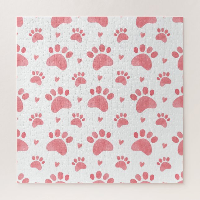 Cat Paws Watercolor-Muster (Vertikal)