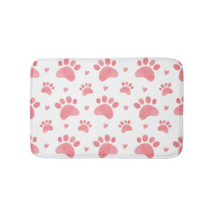 Cat Paws Watercolor-Muster Badematte