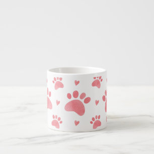 Cat Paws Watercolor-Muster Espressotasse