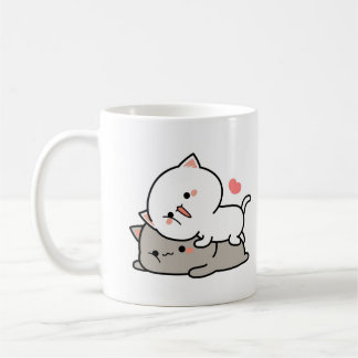 Cat peach and goma hug Throw Kaffeetasse