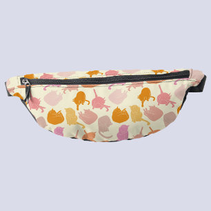 Cat Peach Pink Orange Muster Bauchtasche