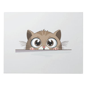 Cat Peeking Niedlich Adorable Funny Animal Cartoon Notizblock