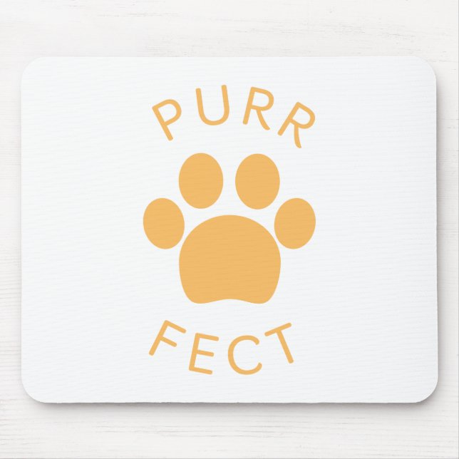 Cat Perfect Orange Purr Paw Print Mousepad (Vorne)