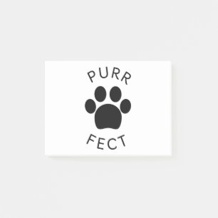 Cat Perfect Purr Paw Print Post-it Klebezettel