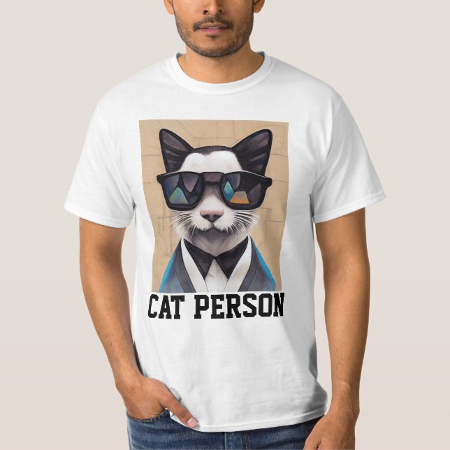 CAT PERSON Funny T - Shirt (Vorderseite)