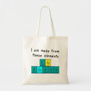 Cat Person Periodischer Tabellenname Tasche