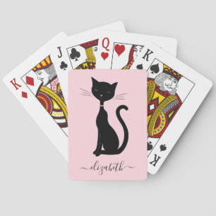 Cat Personalisiert Pink Playing Cards Spielkarten