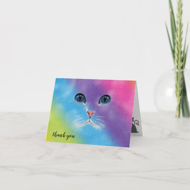 Cat Pet Care Vielen Dank Dankeskarte (Vorderseite)