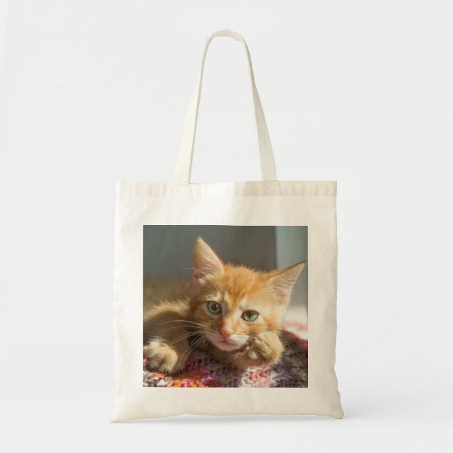 CAT PET FOTO TO TOTE, PERSONALIZE TOTE BAG TRAGETASCHE (Vorne)